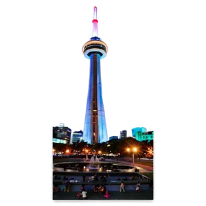 Cn Tower Vibrant Evening Png 71 PNG image