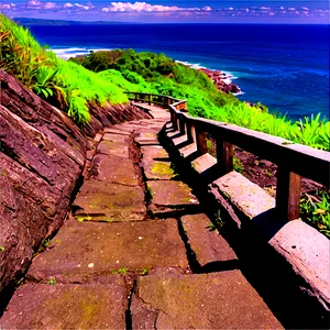 Coastal Cliff Walk Png Txu PNG image