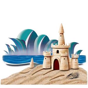 Coastal Sandcastle PNG Mcf
