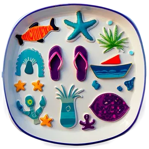 Coastal Themed Tray PNG 77