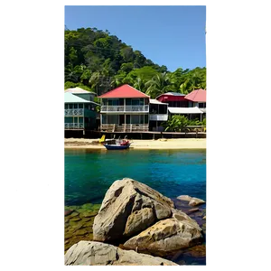 Coastal Town View PNG Mwd52
