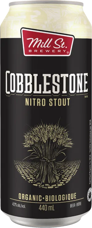 Cobblestone Nitro Stout Beer Can PNG image