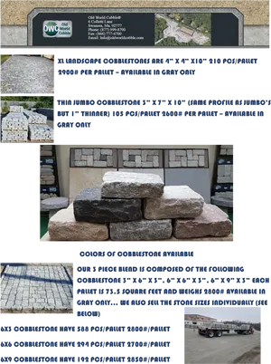 Cobblestone Product Showcaseand Information PNG image
