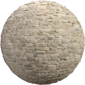 Cobblestone Sphere Texture3 D Rendering PNG image