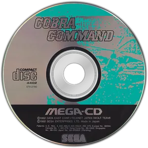 Cobra Command S E G A Mega C D Game Disc PNG image