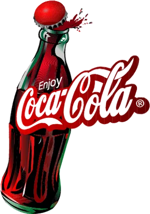 Coca Cola Bottle Splash Art