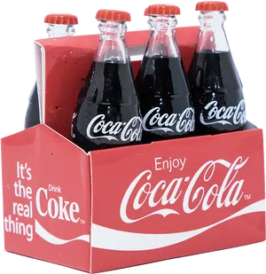 Coca Cola Glass Bottles Pack PNG
