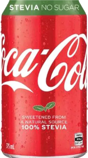 Coca Cola Stevia No Sugar Can PNG image