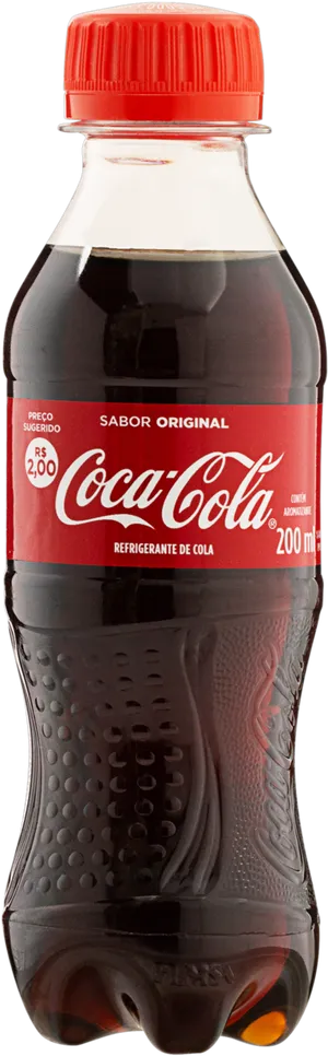 Coca Cola200ml Bottle Original Flavor PNG image