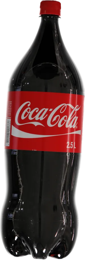Coca Cola25 L Bottle Black Background PNG