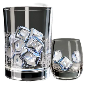 Cocktail Glass With Ice PNG 06212024