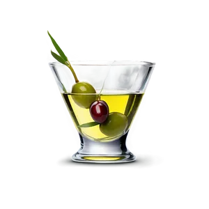 Cocktail Glass With Olive PNG Odj