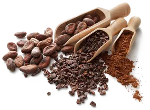 Cocoa Beansand Products PNG image