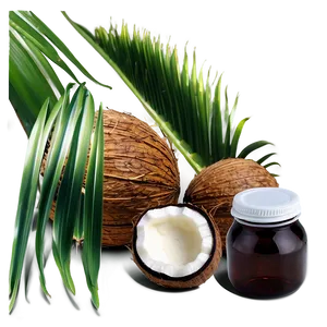 Coconut Oil Cooking Oil PNG 06262024