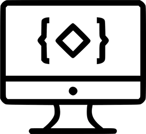 Coding Concept Iconon Monitor PNG image