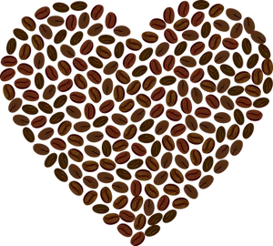 Coffee Bean Heart Pattern
