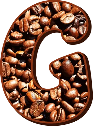 Coffee Beans Letter B Overlay PNG image