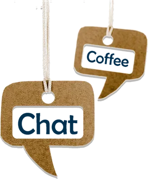 Coffee Chat Hanging Signs