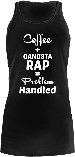 Coffee Gangsta Rap Tank Top PNG image