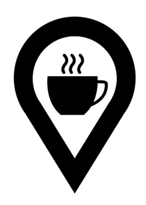 Coffee Location Pin Icon