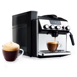 Coffee Machine With Milk Frother PNG 06262024