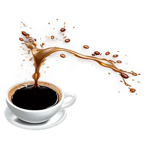 Coffee Splash Graphic Png 06272024 PNG image