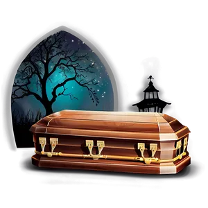 Coffin In Moonlight Png 5 PNG image