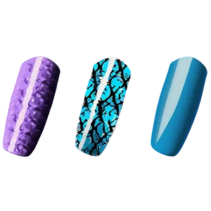 Coffin Shaped Acrylic Nails PNG 15