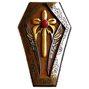 Coffin With Angel Wings Png 05242024 PNG image