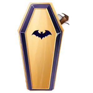 Coffin With Bat Design Png Pwt PNG image