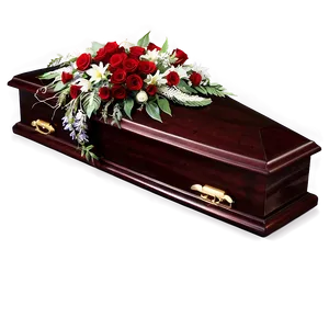 Coffin With Flowers Png 05242024 PNG image
