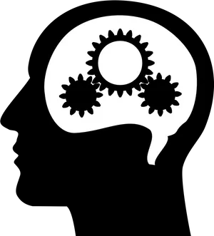 Cognitive Gears Illustration PNG image