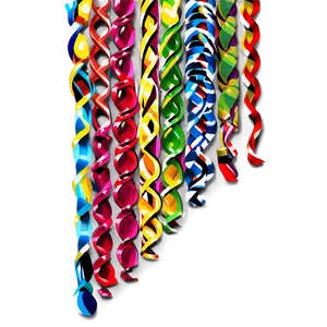 Coiled Party Streamers PNG 06282024