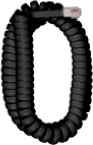 Coiled U S B Cable Dark Background PNG image