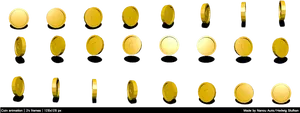 Coin Flip Animation Sprite Sheet PNG image