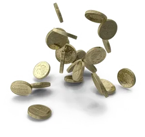 Coins_in_ Midair_ Fall PNG image