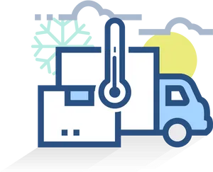 Cold Chain Logistics Illustration PNG