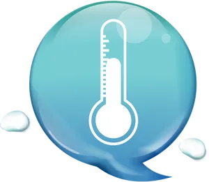 Cold Temperature Chat Bubble Icon PNG image