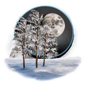 Cold Winter Moon Png 80 PNG image