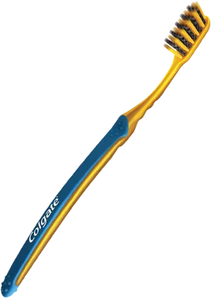 Colgate Toothbrush Yellowand Blue PNG