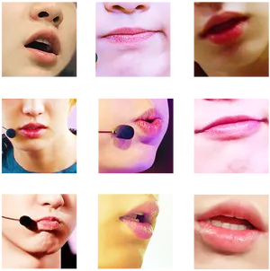 Collage_of_ Lips_ Closeups PNG image