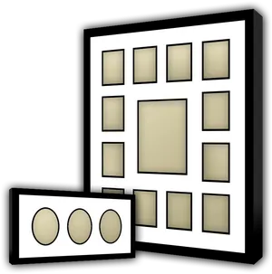 Collage Photo Frames Display PNG image