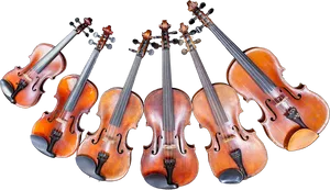 Collectionof Violins PNG image