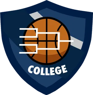 College Basketball Emblem PNG image