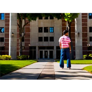 College Campus Scene PNG 19
