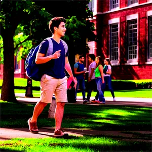 College Campus Scene PNG 53
