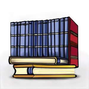College Library Books PNG Blm