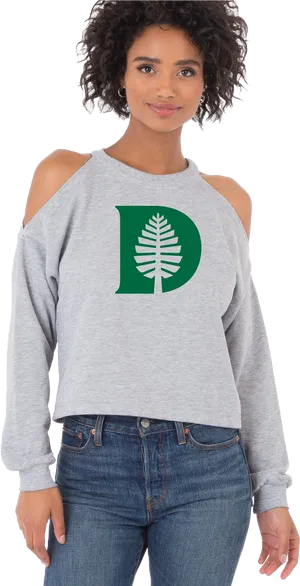 College Logo Fashion Model