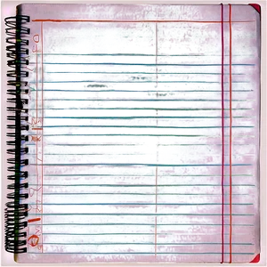 College Ruled Notebook Paper Png Mym PNG image
