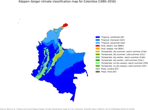 Colombia Koppen Geiger Climate Classification19802016 PNG image